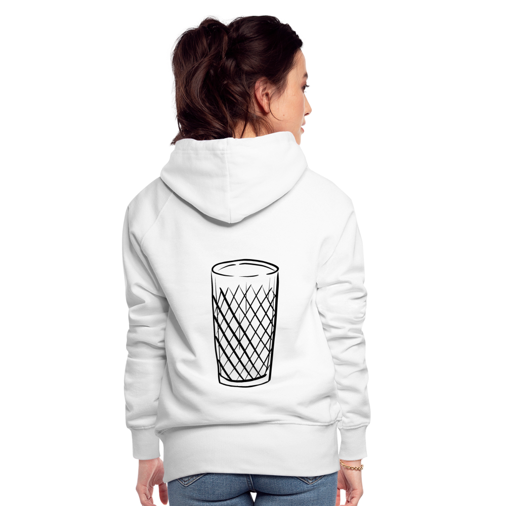 Frankfurter Geripptes - Äpplerglas - Hessisch Mundart - Frauen Premium Hoodie - Weiß