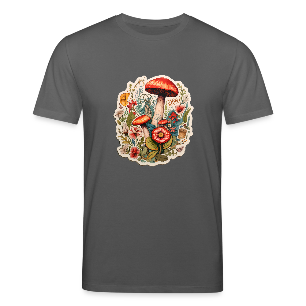 Boho Kunst mit Pilzen und Blumen - Stanley/Stella Unisex Bio-T-Shirt CREATOR - Anthrazit