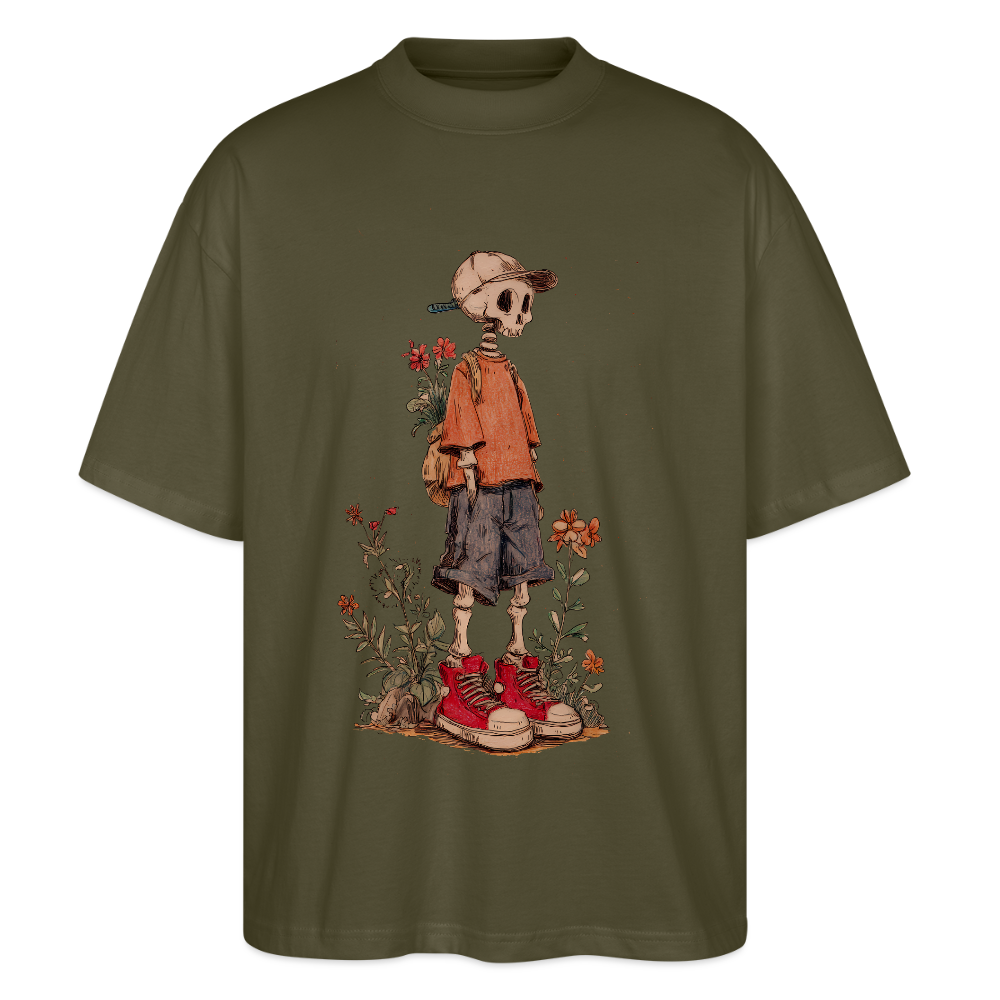 Skeleton Boy - Stanley/Stella Oversized Unisex Bio T-Shirt Blaster - Khaki
