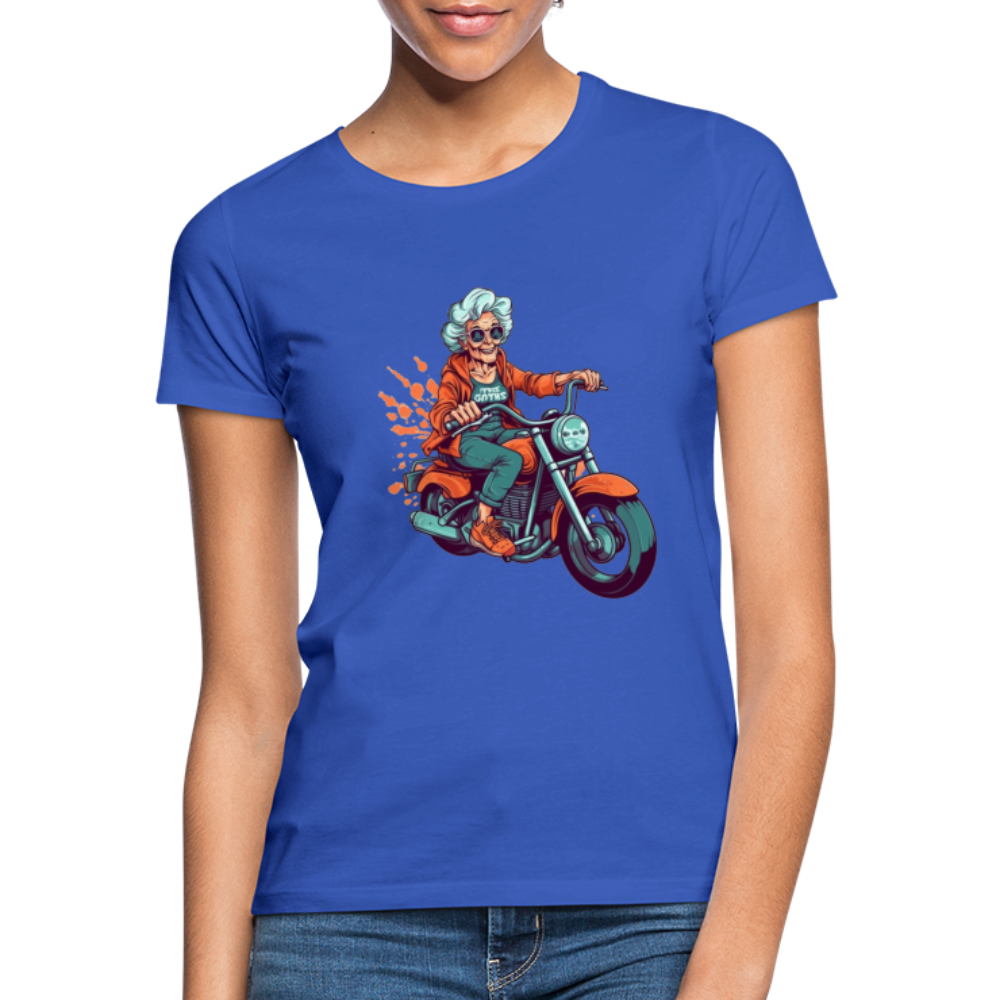 Coole alte Biker Oma - Motorrad Omi - Frauen T-Shirt - Royalblau
