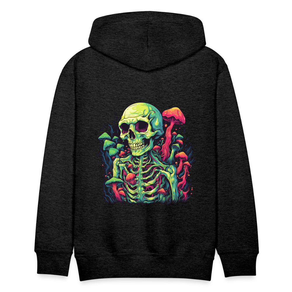 Horror Pilz Skelett - Happy Halloween - Männer Premium Hoodie - Anthrazit