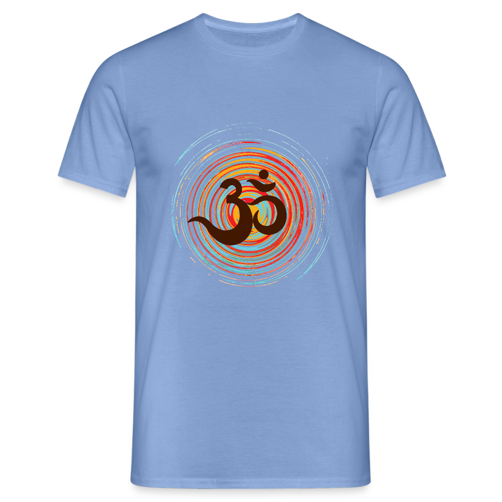 Om auf bunten Kreisen, Prana Zen Design - Männer T-Shirt - carolina blue