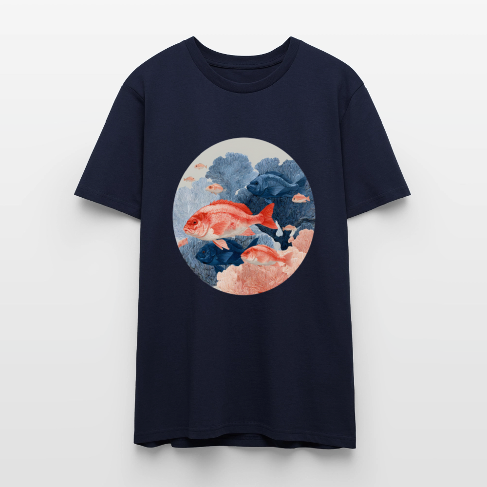 Bunter Meeres Fisch - Stanley/Stella Unisex Bio-T-Shirt CRAFTER - Navy