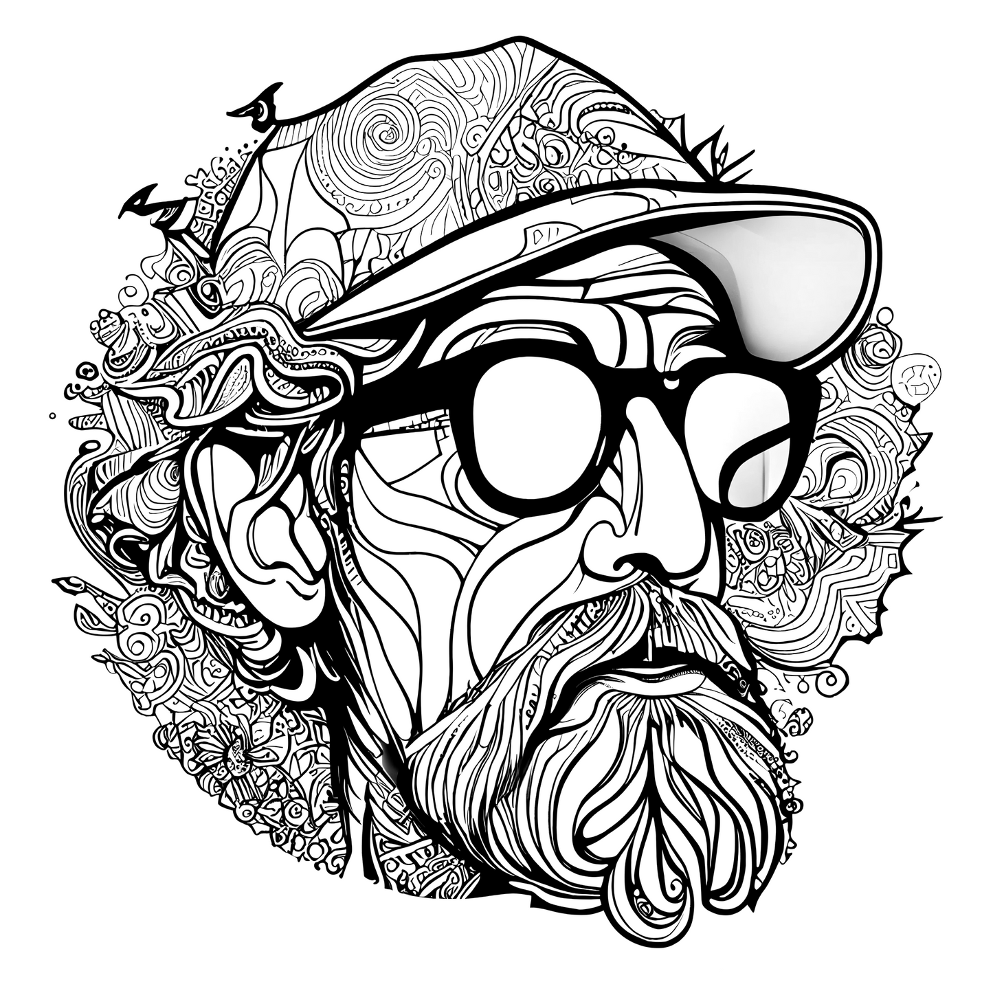 Psychedelisches Malbuch: für Erwachsene - Kreative Entspannung & Stressabbau