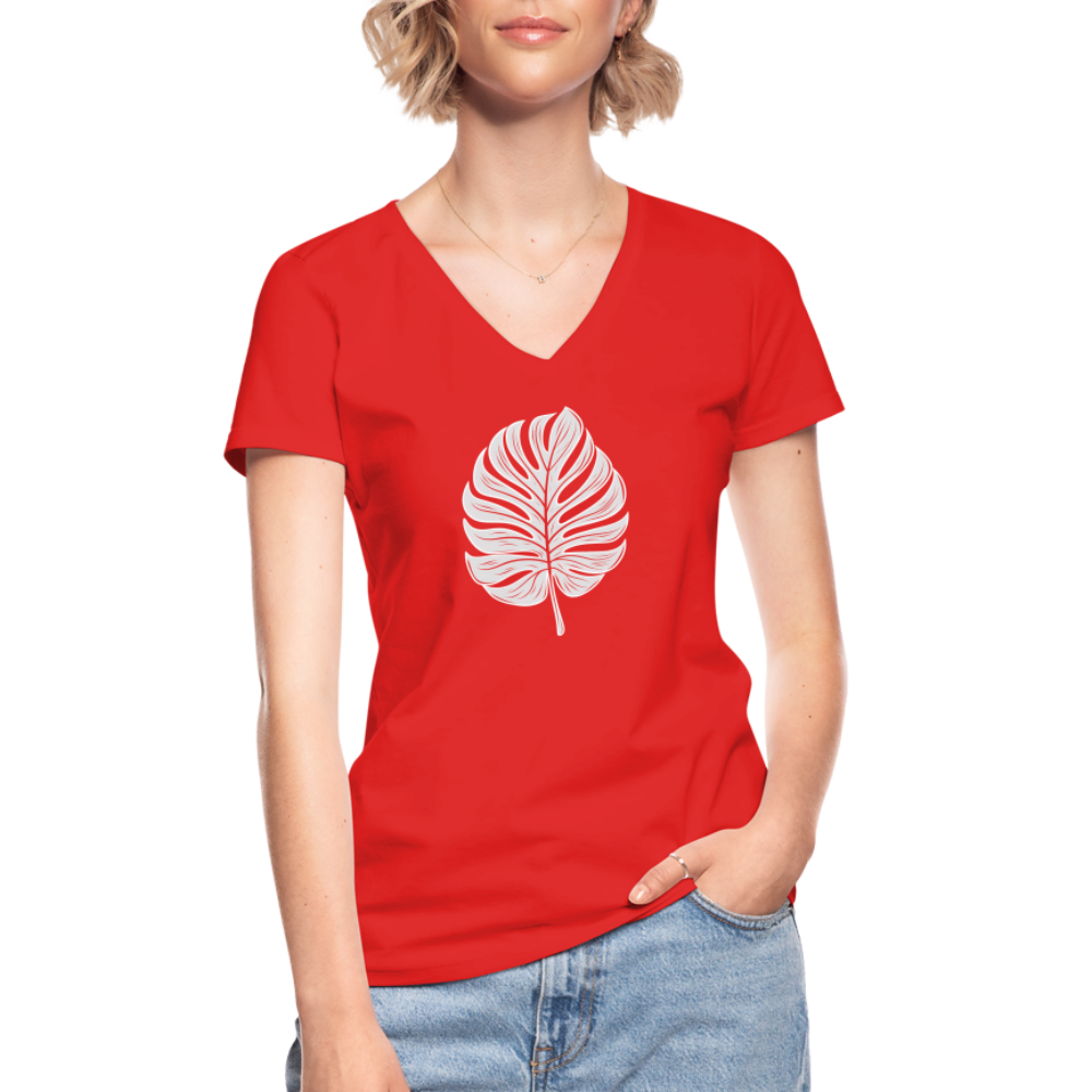 Cooles Monstera Blatt, Pflanzen Motiv - red