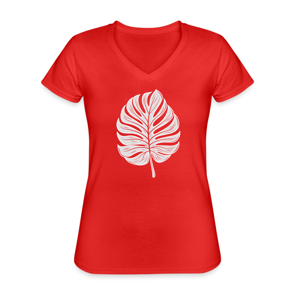 Cooles Monstera Blatt, Pflanzen Motiv - red