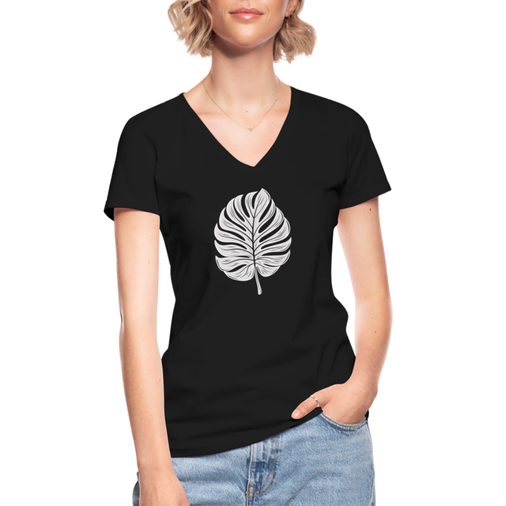 Cooles Monstera Blatt, Pflanzen Motiv - black