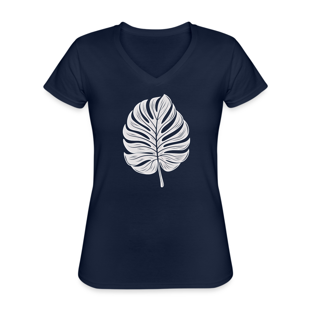 Cooles Monstera Blatt, Pflanzen Motiv - navy