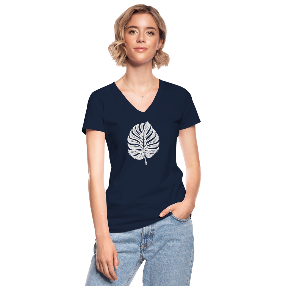 Cooles Monstera Blatt, Pflanzen Motiv - navy