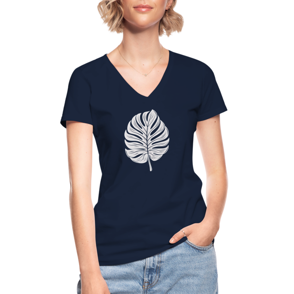 Cooles Monstera Blatt, Pflanzen Motiv - navy