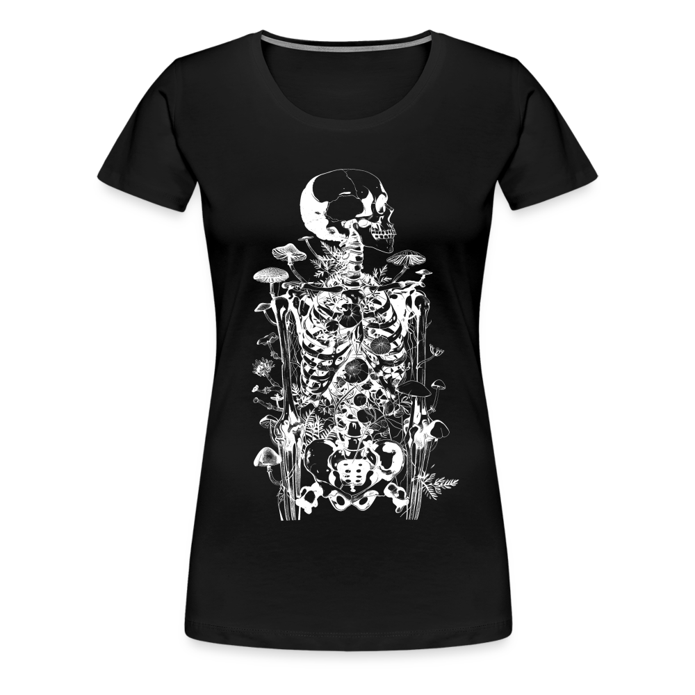 Morbides Horror Pilz Skelett - Happy Halloween - Schwarz