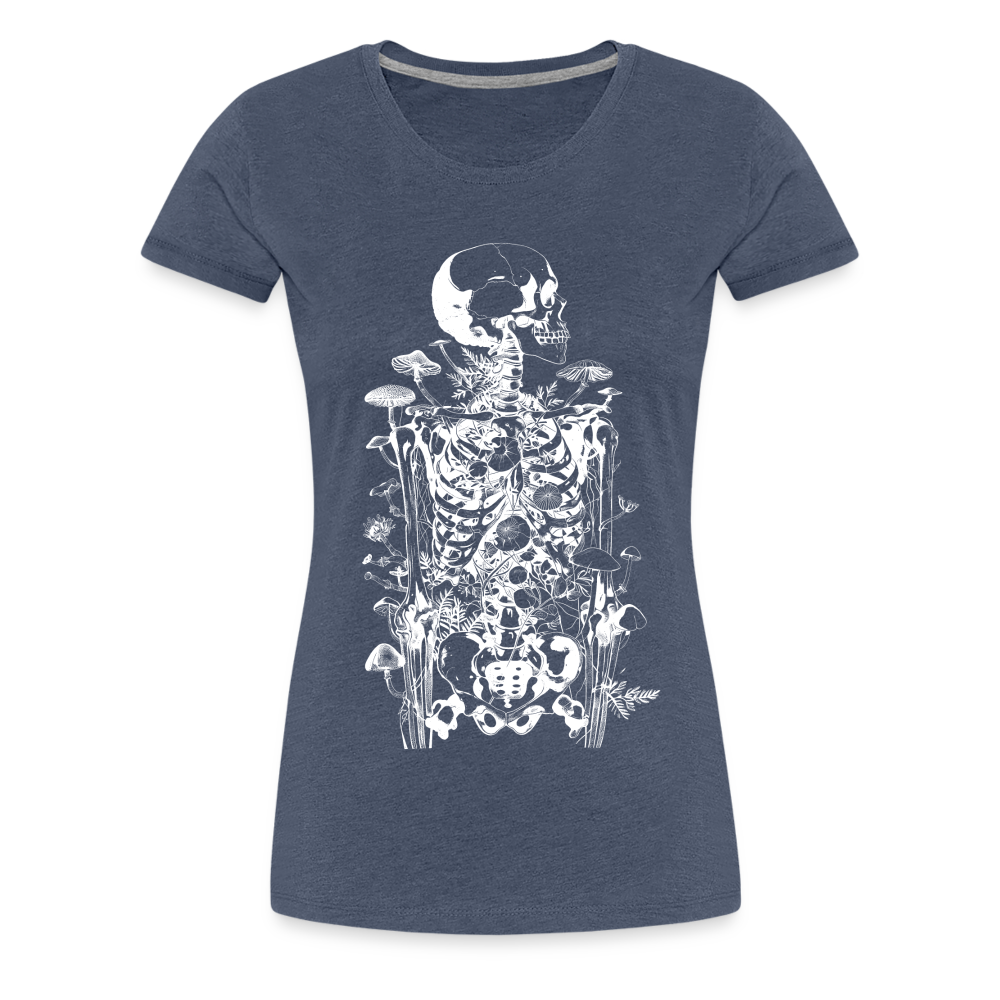 Morbides Horror Pilz Skelett - Happy Halloween - Blau meliert