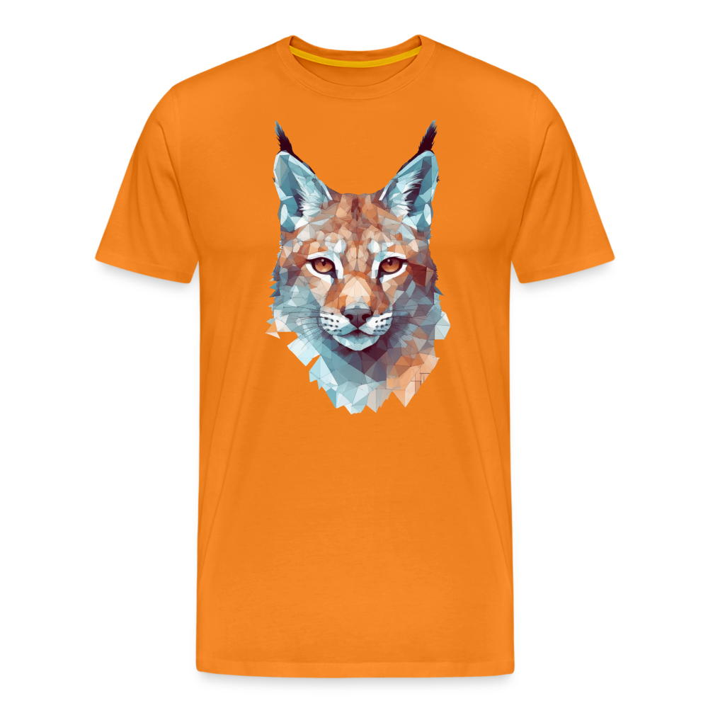 Geometrischer Luchs in Wasserfarben Optik - T-Shirt Männer - Orange