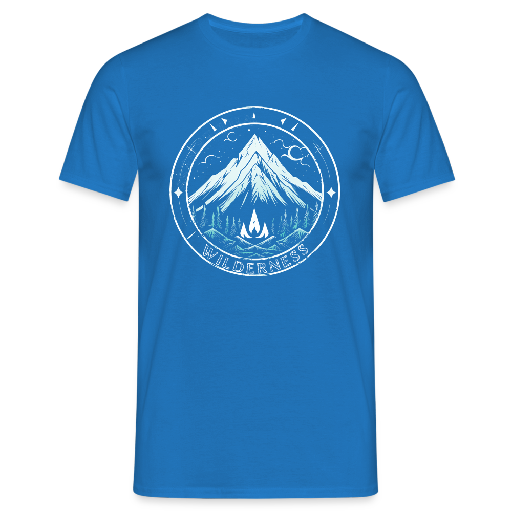 Cooles Wanderer Motiv mit Lagerfeuer - Männer T-Shirt - Royalblau