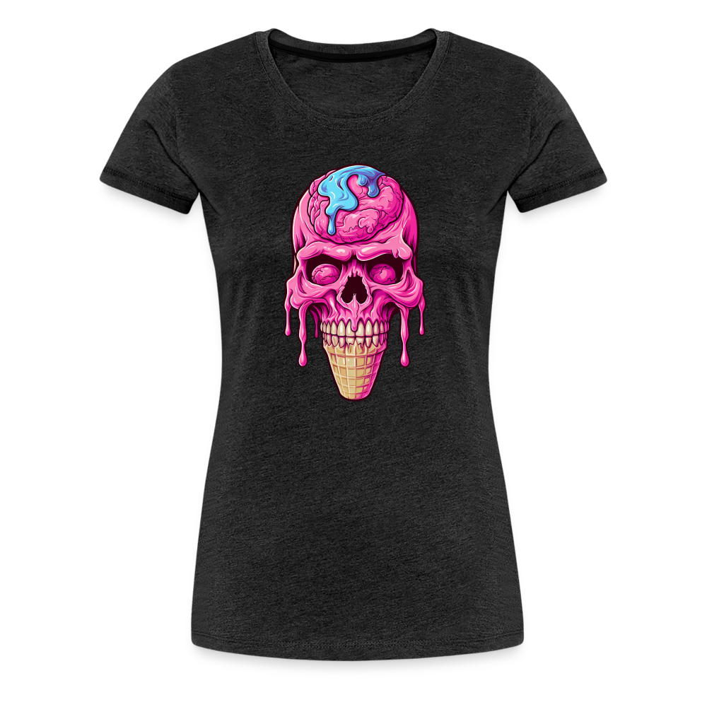 Totenkopf Eistüte - Happy Halloween - Women Premium T-Shirt - Anthrazit