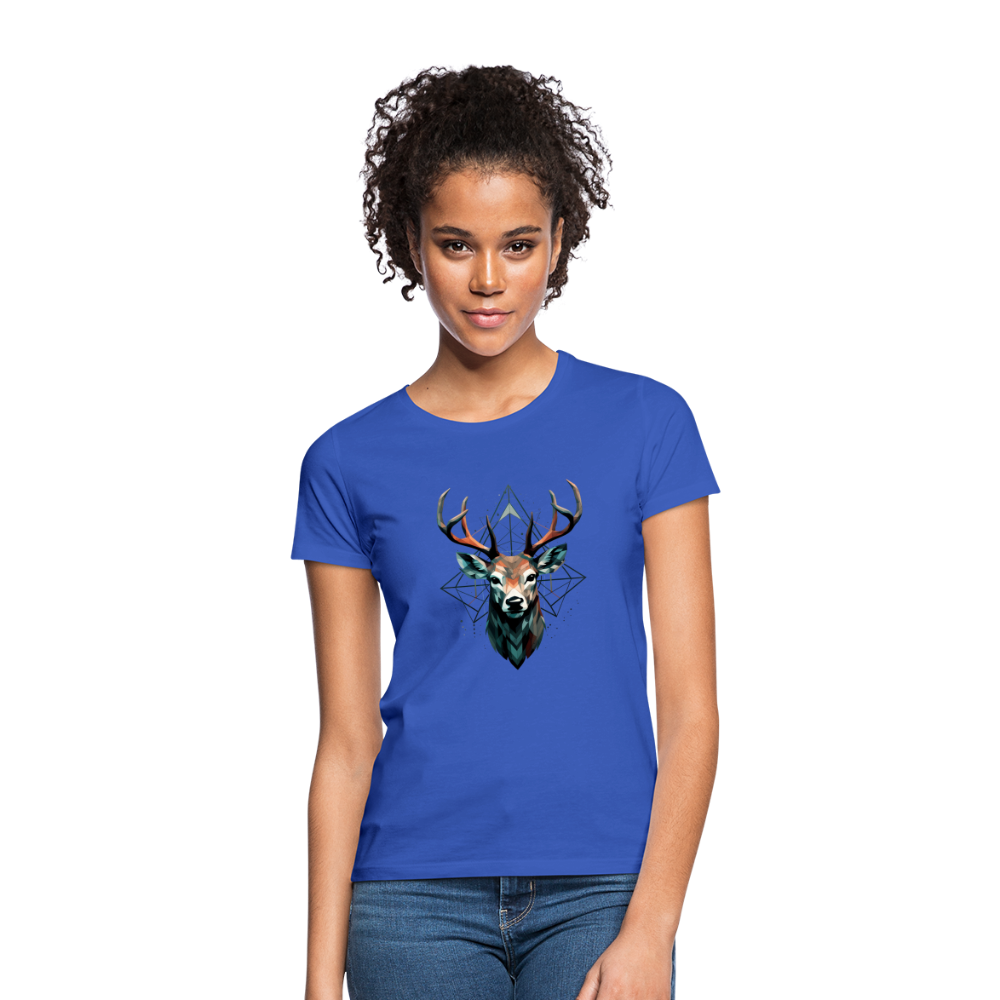 Geometrischer Hirsch mit geometrischen Mustern - Frauen T-Shirt - Royalblau
