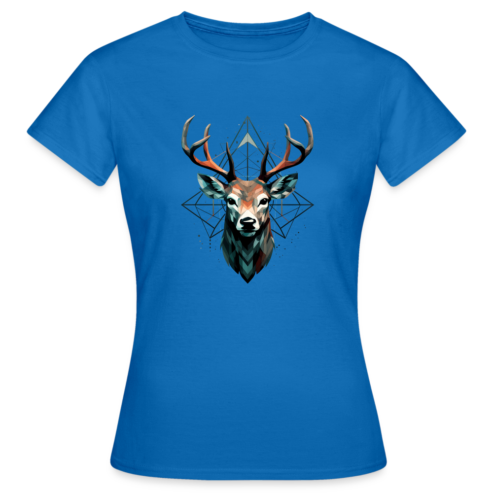 Geometrischer Hirsch mit geometrischen Mustern - Frauen T-Shirt - Royalblau
