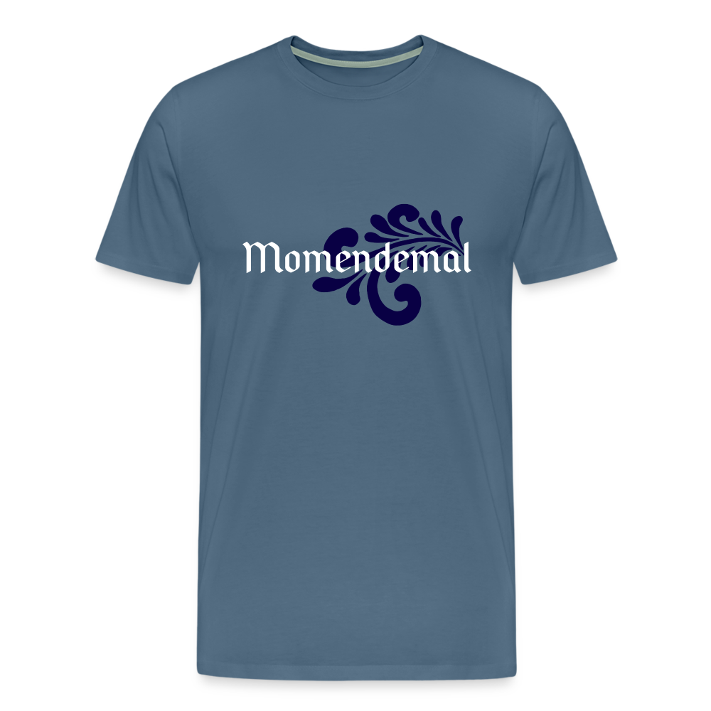 Momendemal - Hessisch Mundart - Männer Premium T-Shirt - Blaugrau