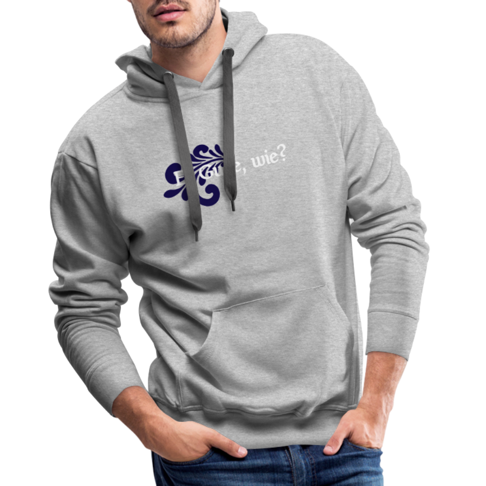Ei Gude, wie? - Hessisch Mundart - Männer Premium Hoodie - Grau meliert