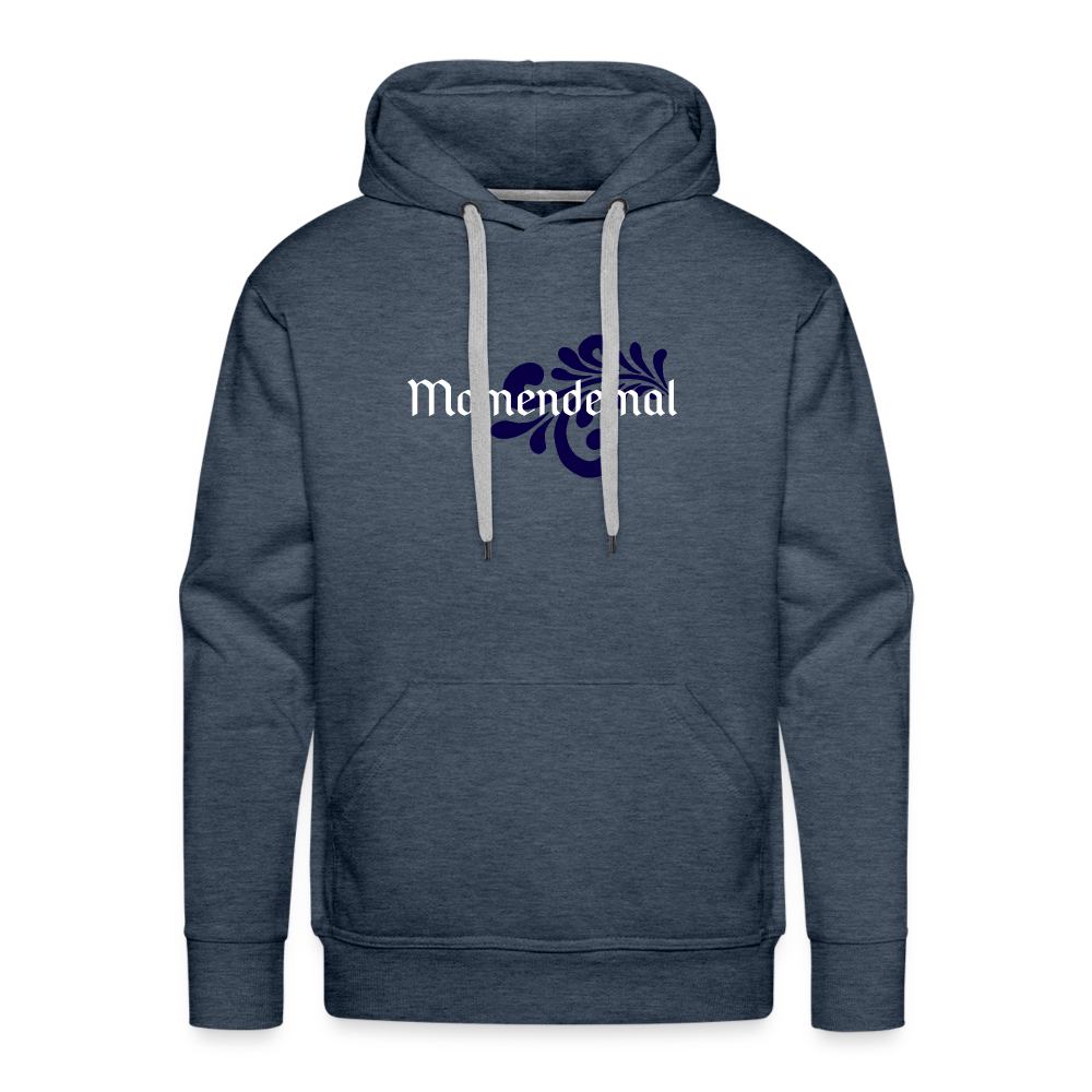 Momendemal - Hessisch Mundart - Männer Premium Hoodie - Jeansblau