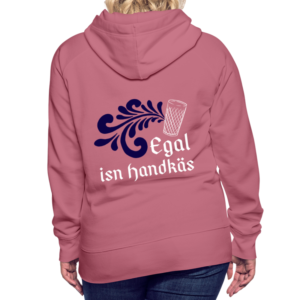 Egal isn Handkäs - Hessisch Mundart - Frauen Premium Hoodie - Malve