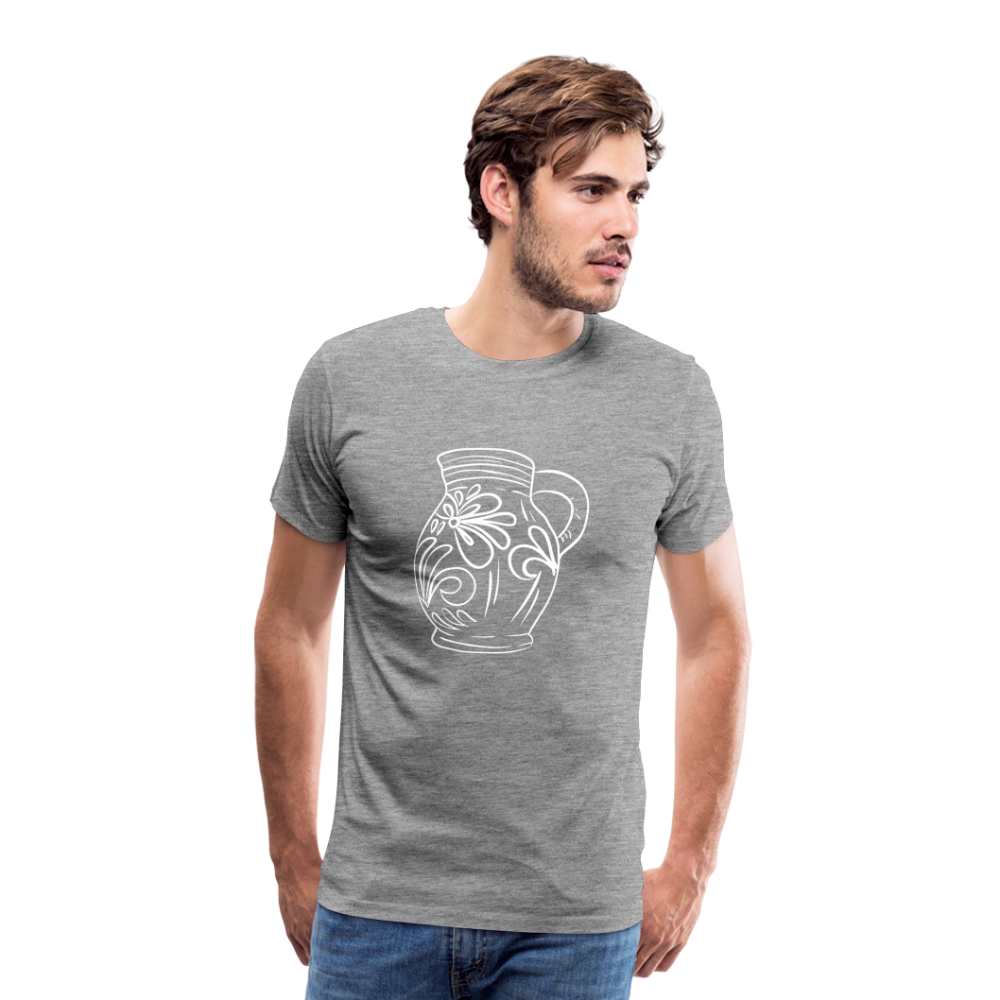 Frankfurter Bembel - Hessisch Mundart - Männer Premium T-Shirt - Grau meliert