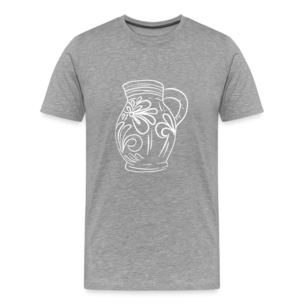 Frankfurter Bembel - Hessisch Mundart - Männer Premium T-Shirt - Grau meliert