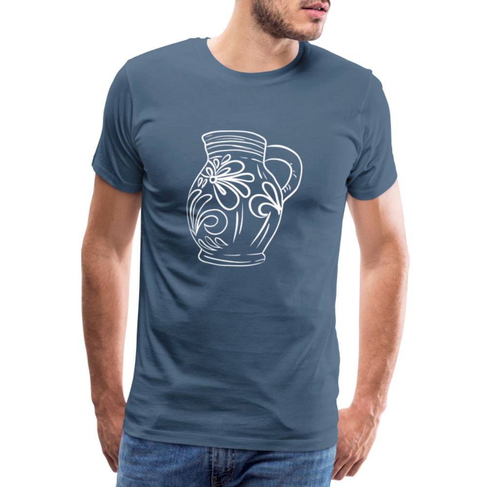 Frankfurter Bembel - Hessisch Mundart - Männer Premium T-Shirt - Blaugrau