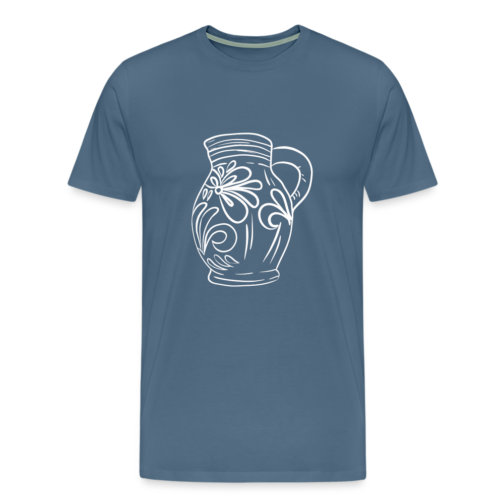 Frankfurter Bembel - Hessisch Mundart - Männer Premium T-Shirt - Blaugrau