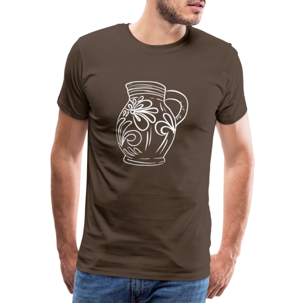 Frankfurter Bembel - Hessisch Mundart - Männer Premium T-Shirt - Edelbraun