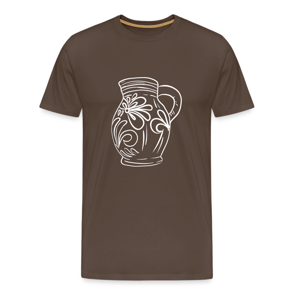 Frankfurter Bembel - Hessisch Mundart - Männer Premium T-Shirt - Edelbraun