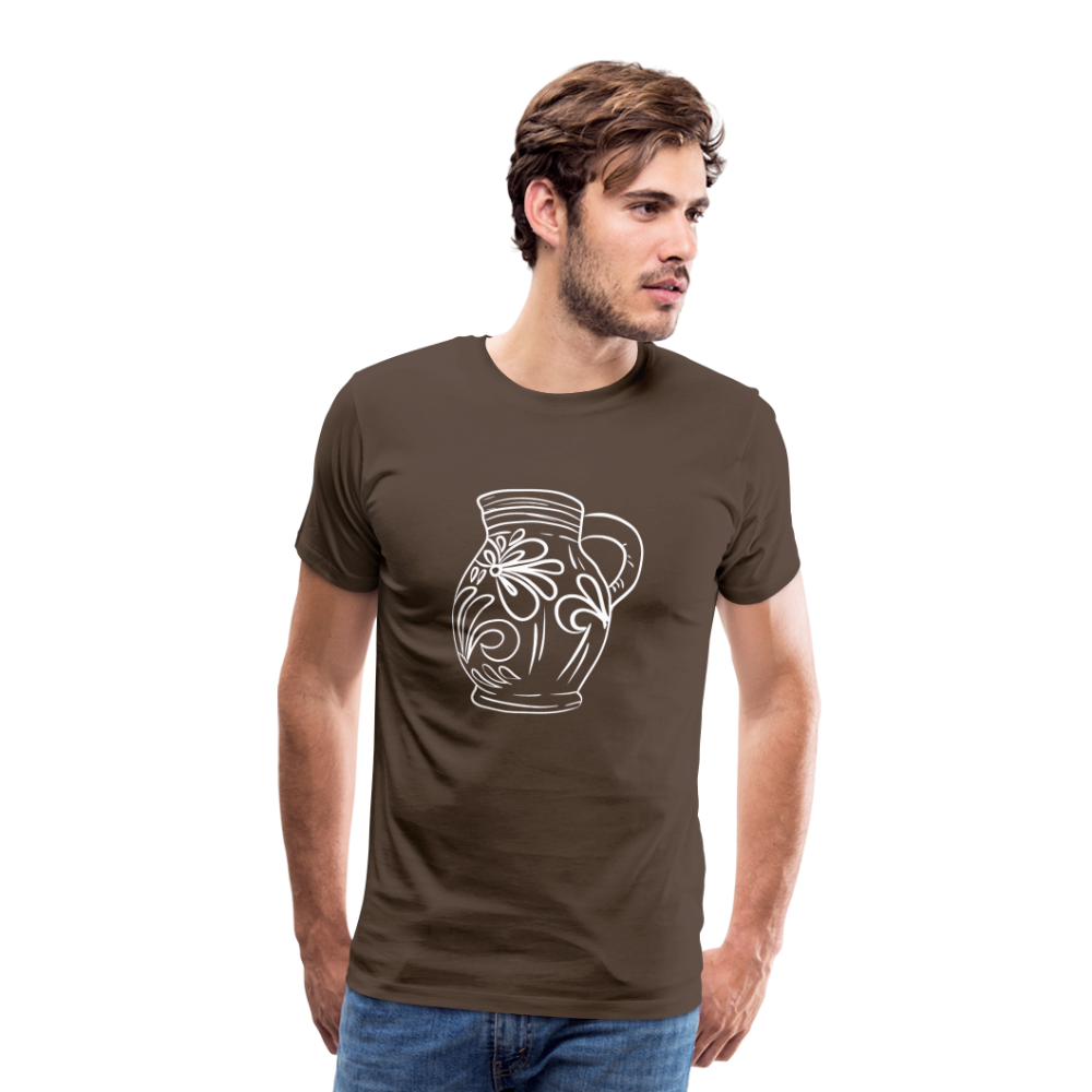 Frankfurter Bembel - Hessisch Mundart - Männer Premium T-Shirt - Edelbraun