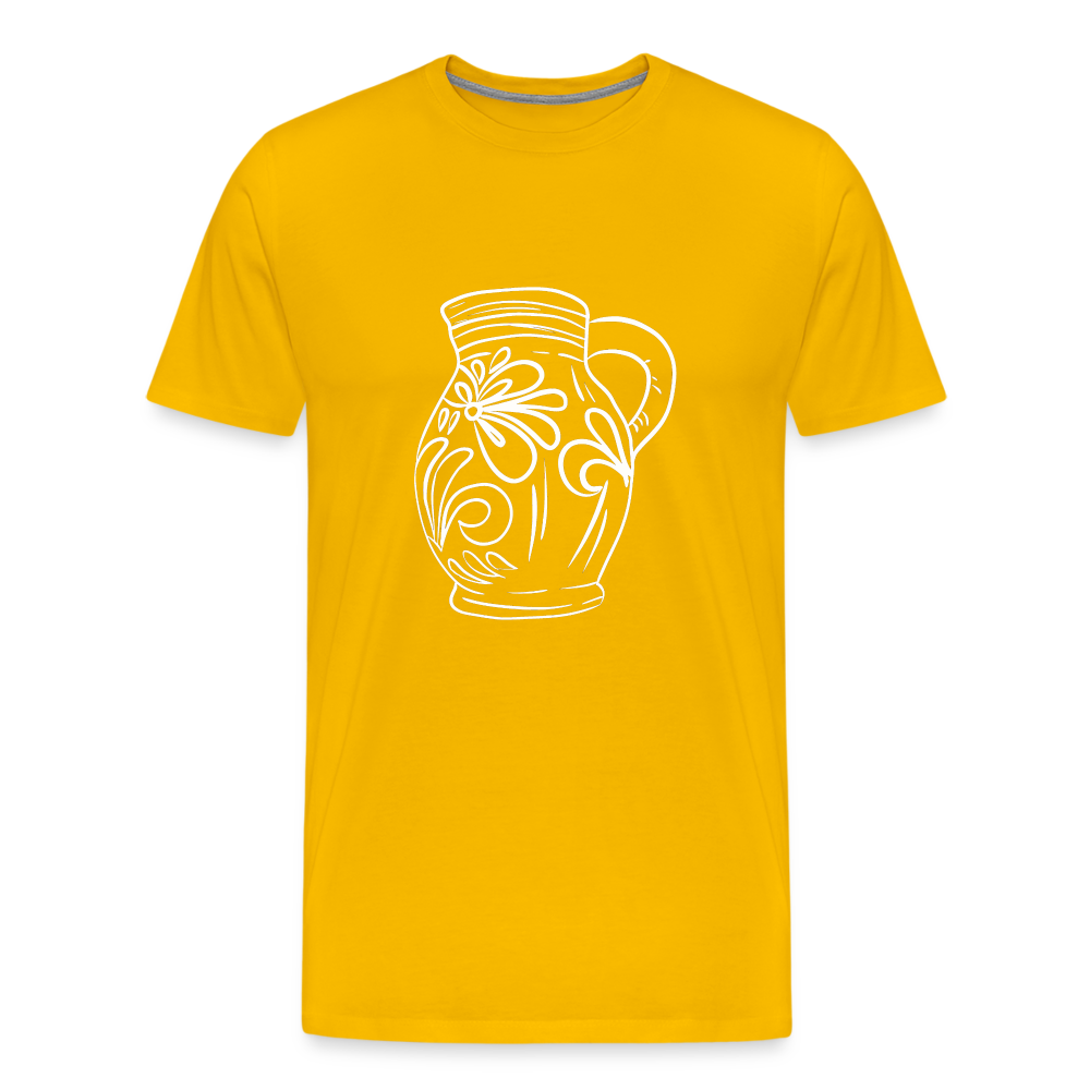 Frankfurter Bembel - Hessisch Mundart - Männer Premium T-Shirt - Sonnengelb