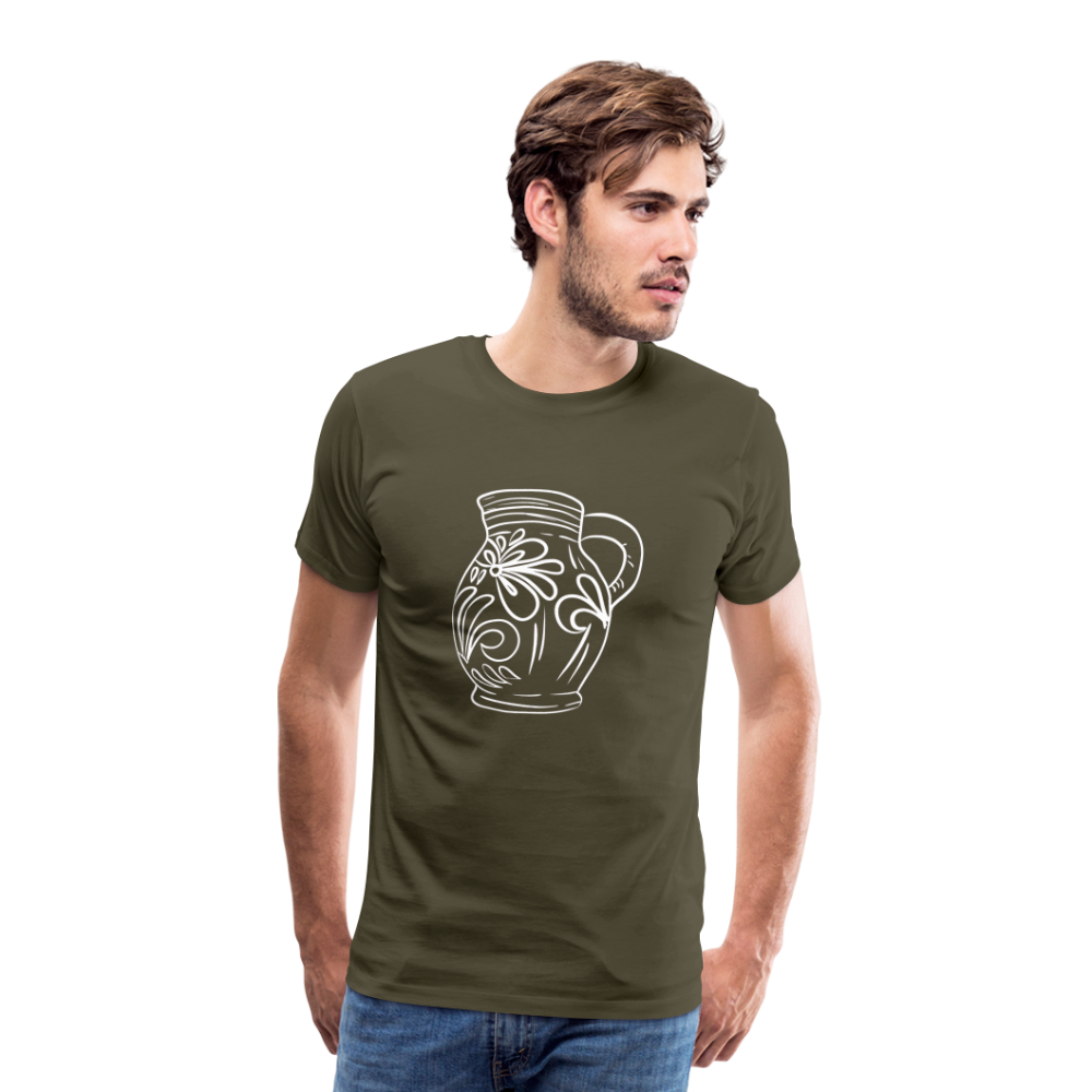 Frankfurter Bembel - Hessisch Mundart - Männer Premium T-Shirt - Khaki