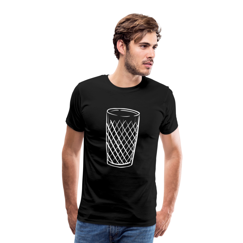 Frankfurter Geripptes - Äpplerglas - Hessisch Mundart - Männer Premium T-Shirt - Schwarz