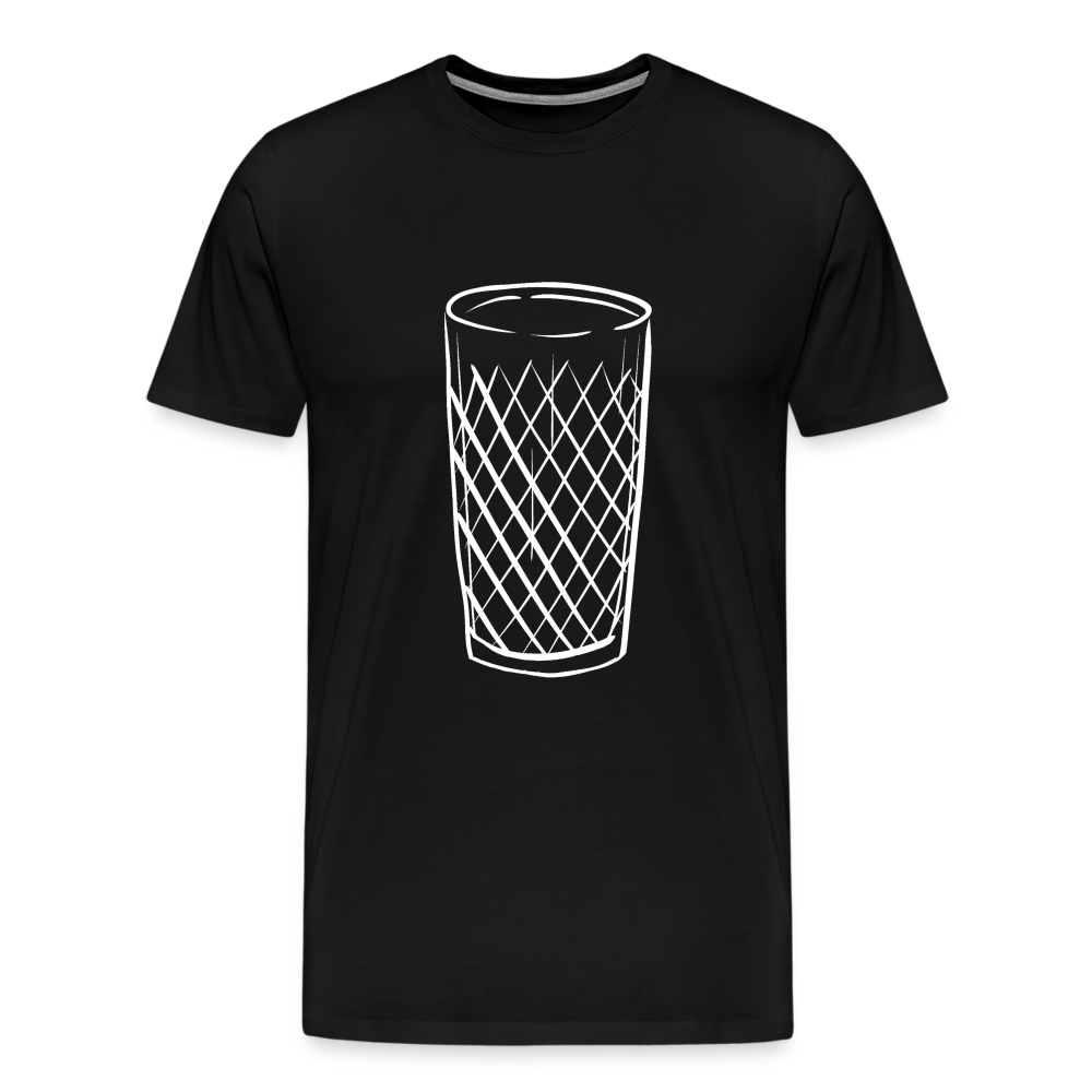 Frankfurter Geripptes - Äpplerglas - Hessisch Mundart - Männer Premium T-Shirt - Schwarz