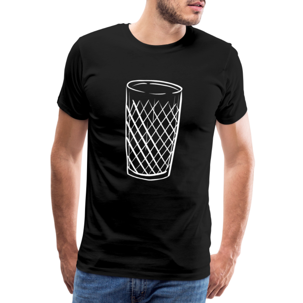 Frankfurter Geripptes - Äpplerglas - Hessisch Mundart - Männer Premium T-Shirt - Schwarz