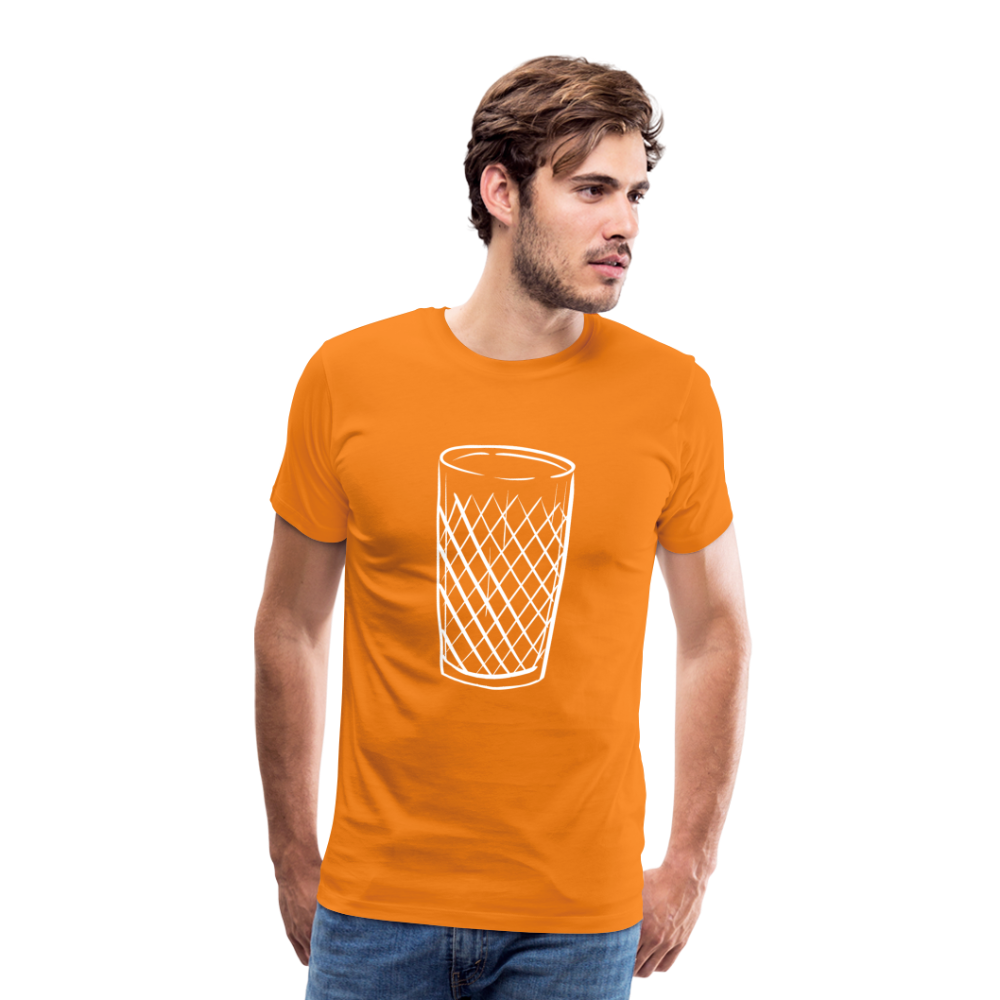 Frankfurter Geripptes - Äpplerglas - Hessisch Mundart - Männer Premium T-Shirt - Orange