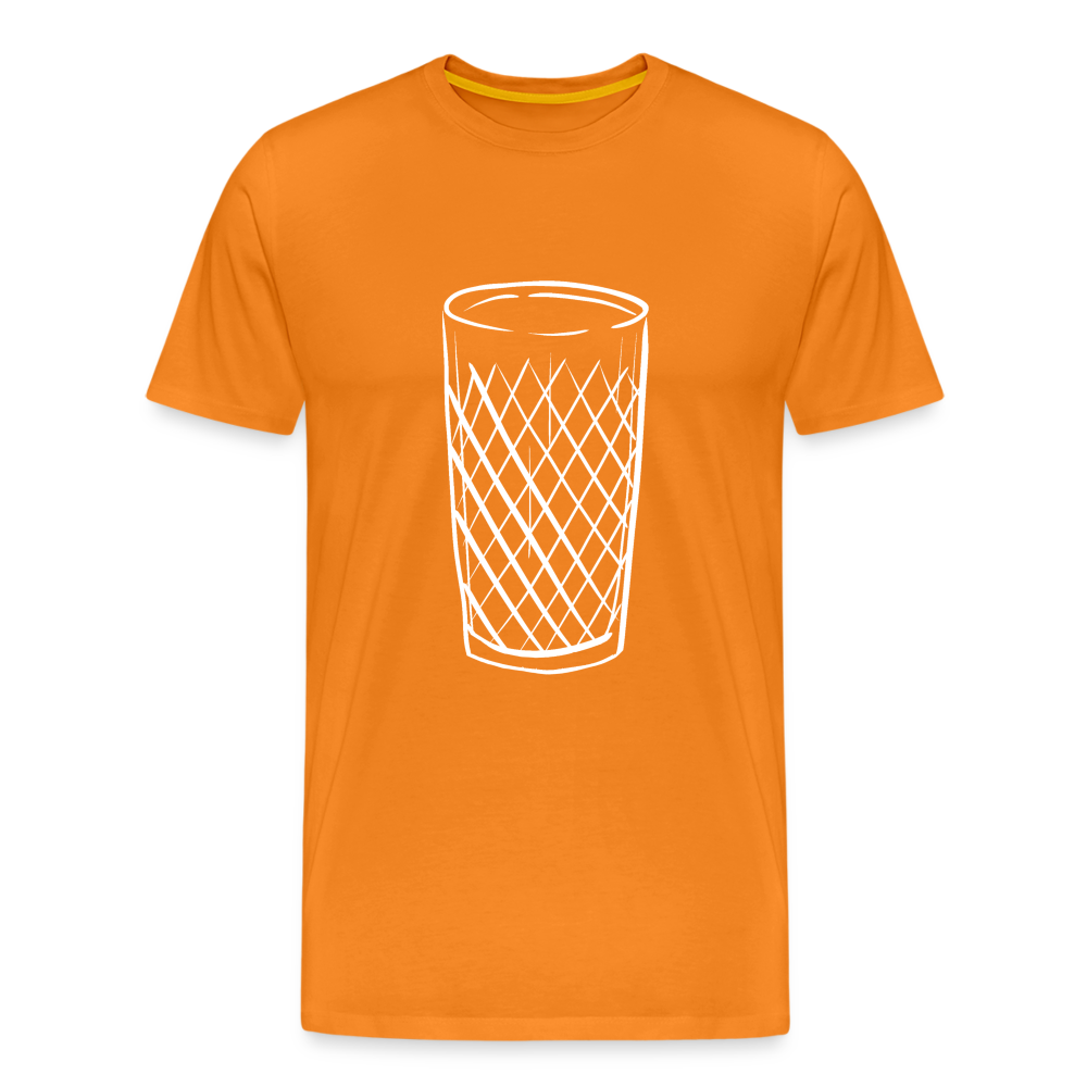 Frankfurter Geripptes - Äpplerglas - Hessisch Mundart - Männer Premium T-Shirt - Orange