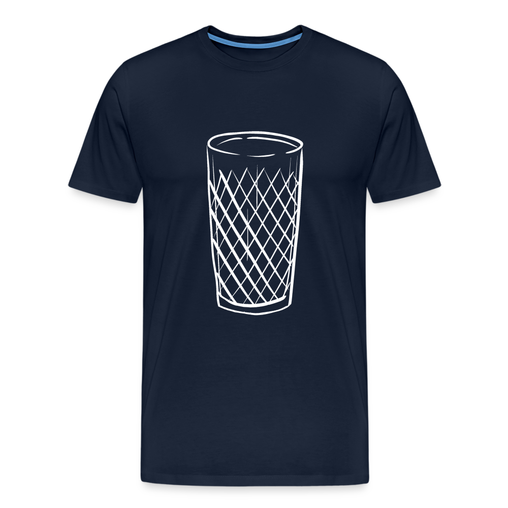 Frankfurter Geripptes - Äpplerglas - Hessisch Mundart - Männer Premium T-Shirt - Navy