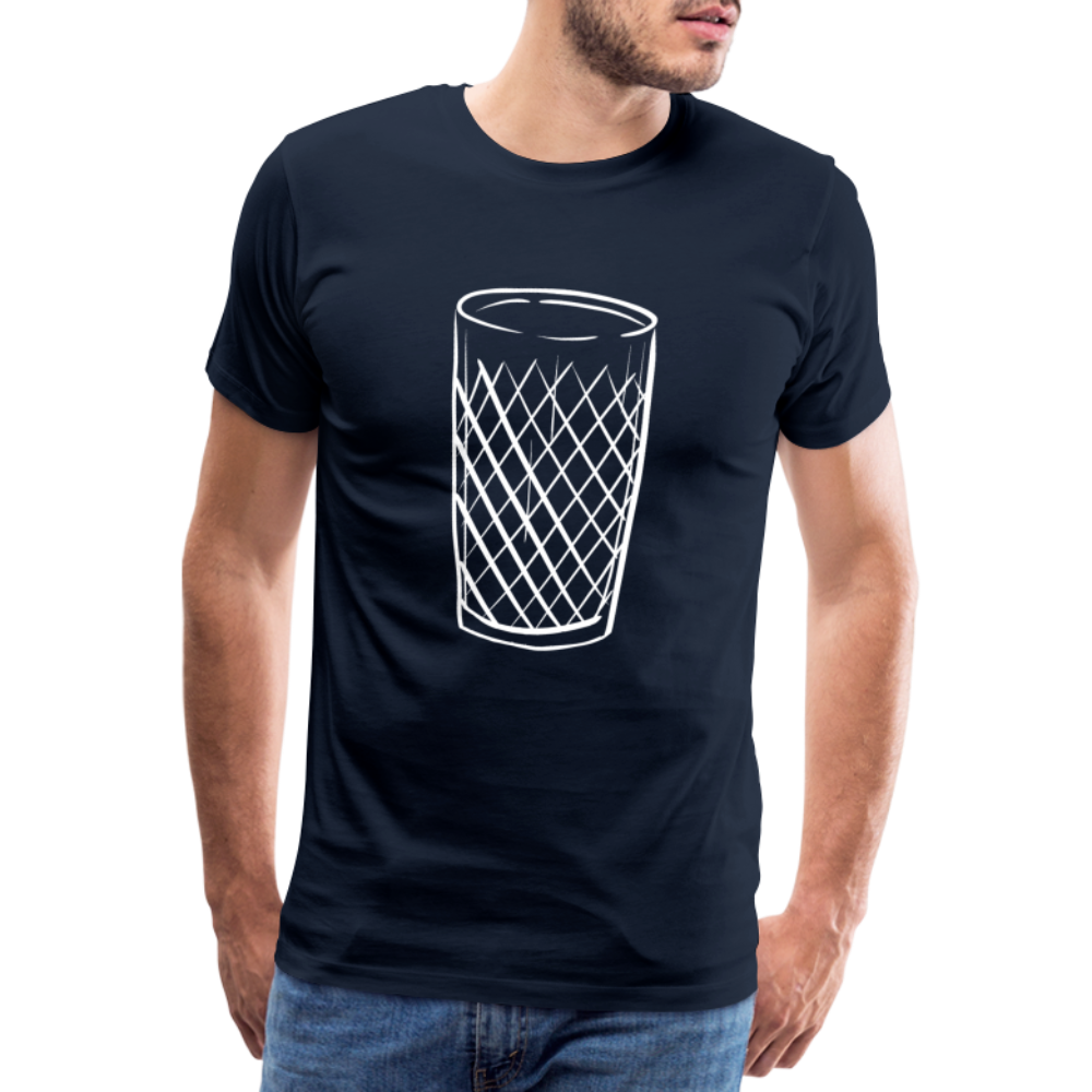 Frankfurter Geripptes - Äpplerglas - Hessisch Mundart - Männer Premium T-Shirt - Navy
