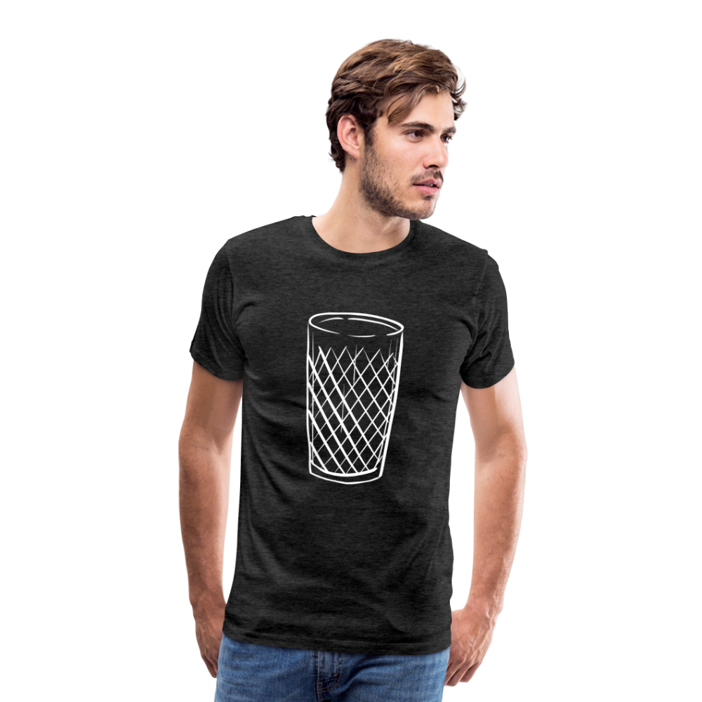 Frankfurter Geripptes - Äpplerglas - Hessisch Mundart - Männer Premium T-Shirt - Anthrazit