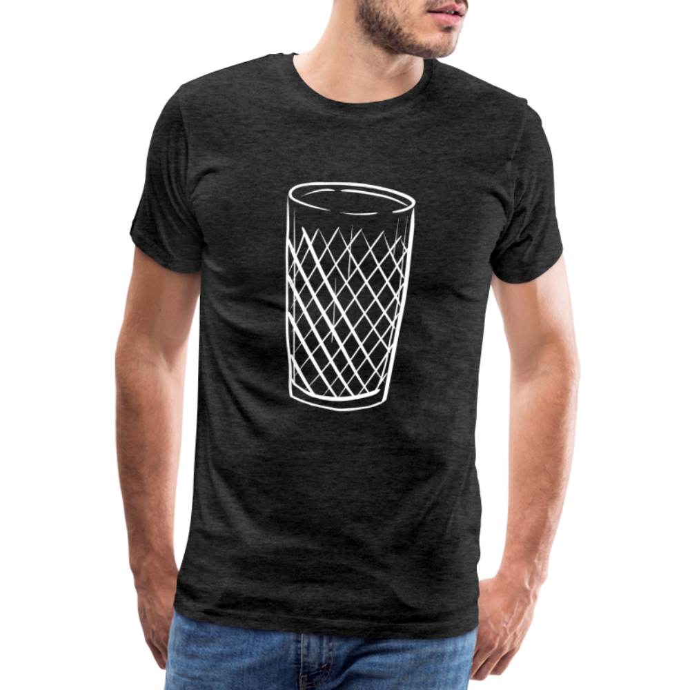 Frankfurter Geripptes - Äpplerglas - Hessisch Mundart - Männer Premium T-Shirt - Anthrazit