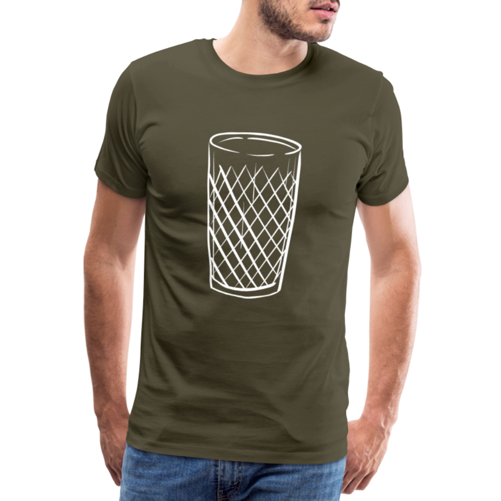 Frankfurter Geripptes - Äpplerglas - Hessisch Mundart - Männer Premium T-Shirt - Khaki