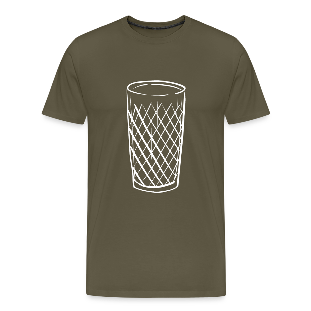 Frankfurter Geripptes - Äpplerglas - Hessisch Mundart - Männer Premium T-Shirt - Khaki