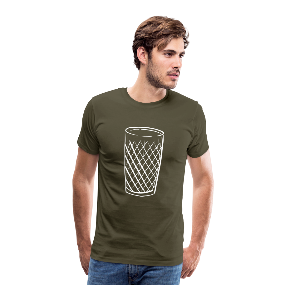 Frankfurter Geripptes - Äpplerglas - Hessisch Mundart - Männer Premium T-Shirt - Khaki