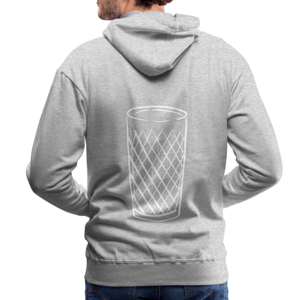 Frankfurter Geripptes - Äpplerglas - Hessisch Mundart - Männer Premium Hoodie - Grau meliert