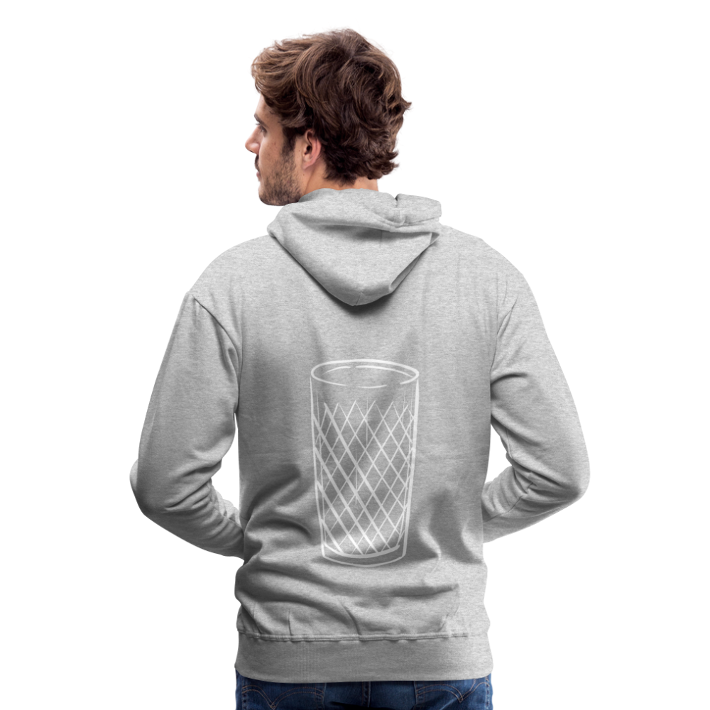 Frankfurter Geripptes - Äpplerglas - Hessisch Mundart - Männer Premium Hoodie - Grau meliert