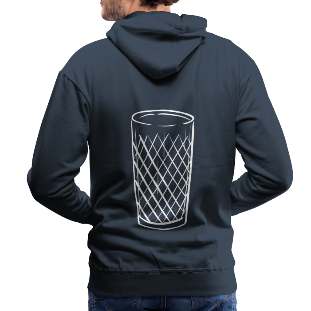 Frankfurter Geripptes - Äpplerglas - Hessisch Mundart - Männer Premium Hoodie - Navy