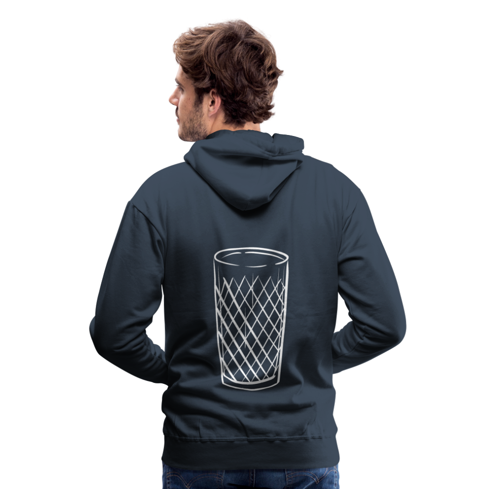Frankfurter Geripptes - Äpplerglas - Hessisch Mundart - Männer Premium Hoodie - Navy